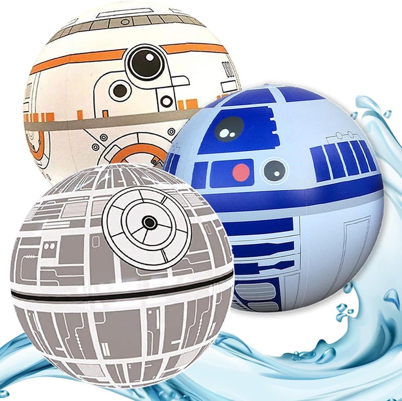 NINOSTAR Play Balls Set of 3 - Fun Indoor and Outdoor Gift, for Play/Room Decor/Party Decor/Pool Inflatable Water Toys - Image 1